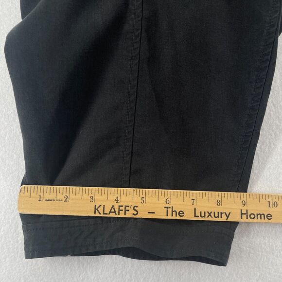 EILEEN FISHER Pants 3X Plus Tencel Twill Tapered Ankle Button Cuff Utility Black - Picture 16 of 16